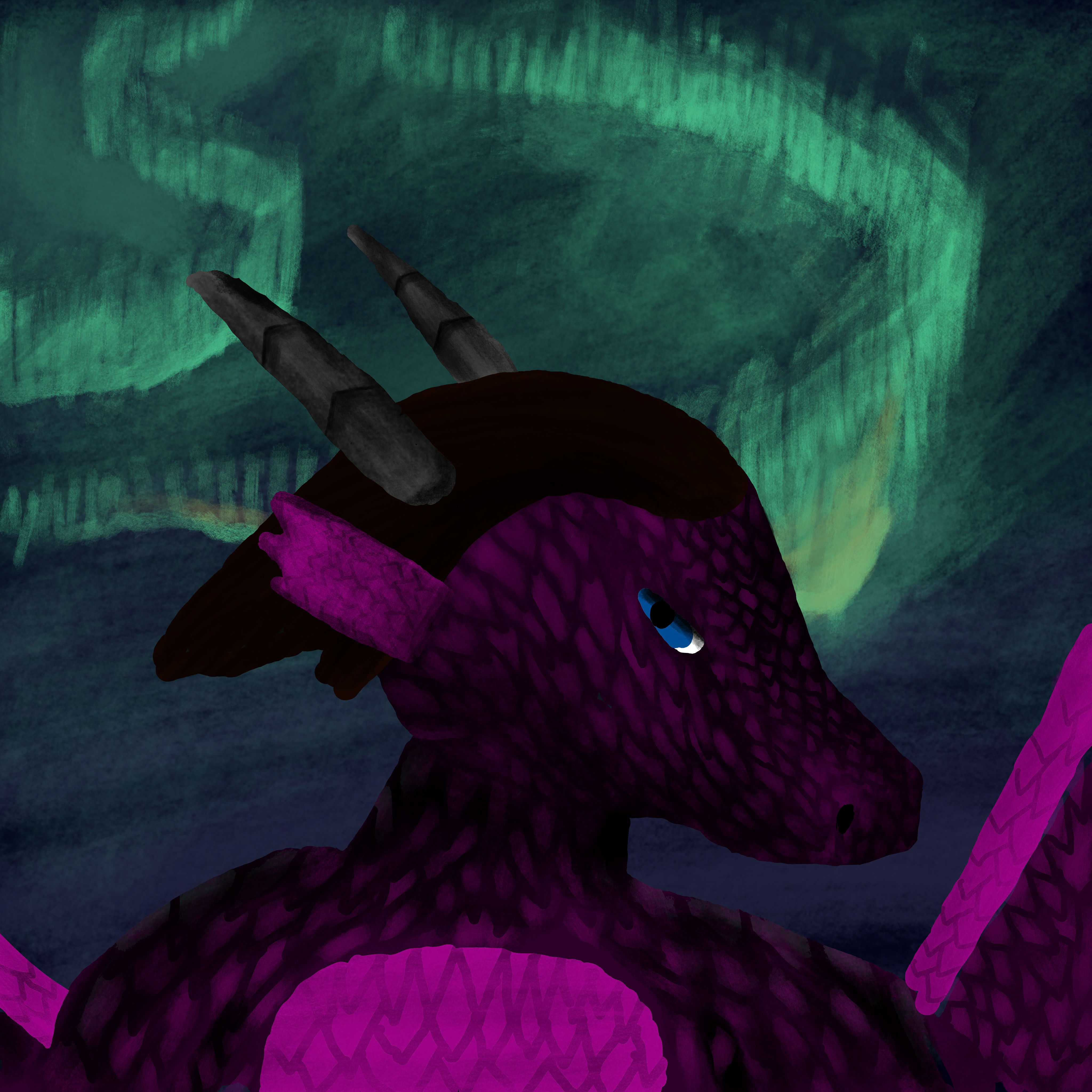 Anthro dragon northern light