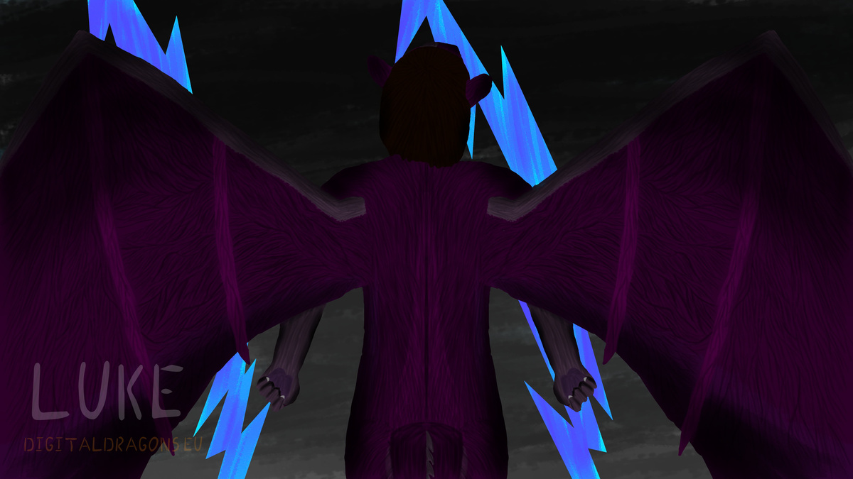 Anthro furry dragon lightning