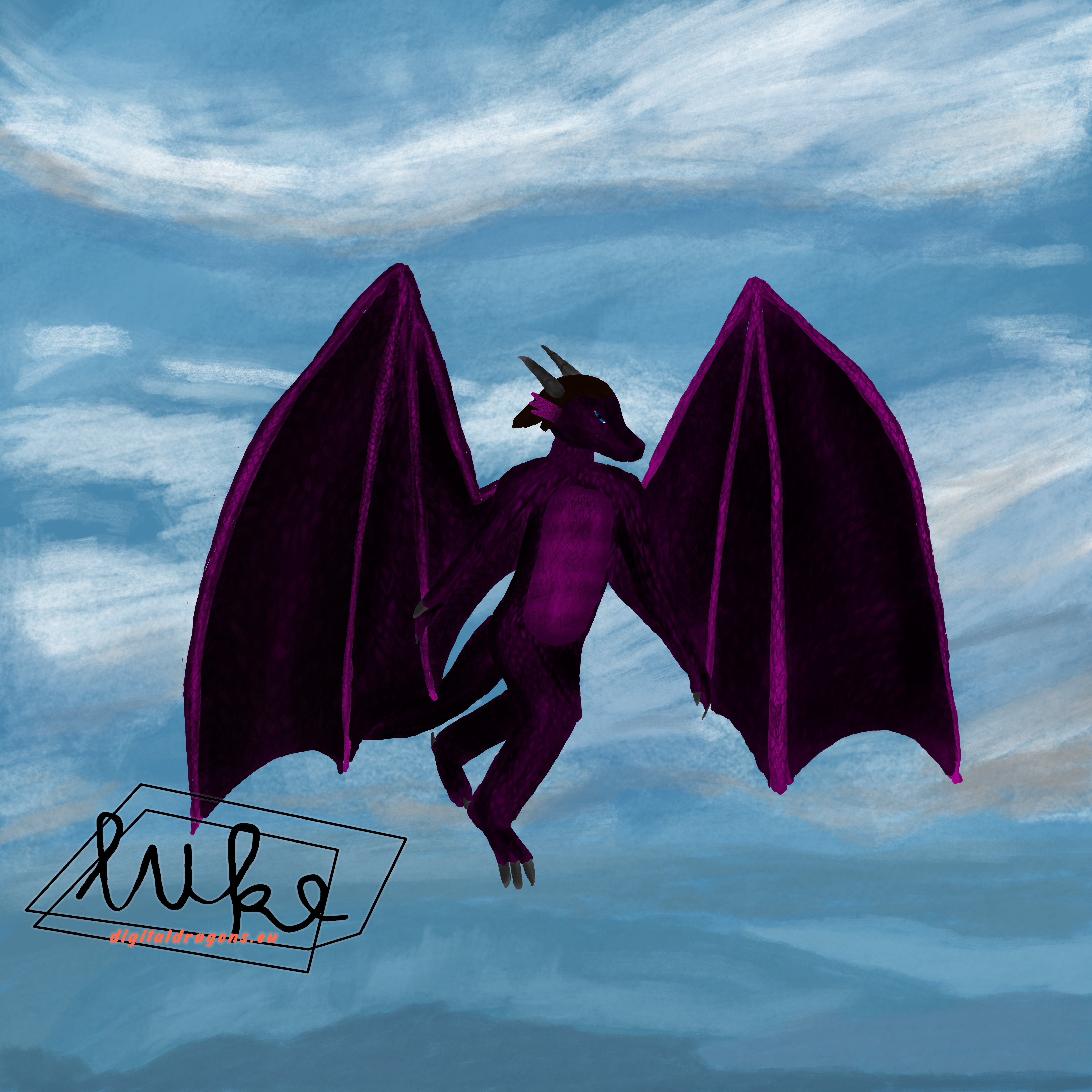 Flying anthro dragon